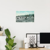 ワシントンレイクパークアイススケートで滑るシーン ポスター (ホームオフィス)