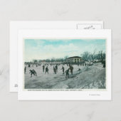 ワシントンレイクパークアイススケートで滑るシーン ポストカード (正面/裏面)