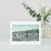 ワシントンレイクパークアイススケートで滑るシーン ポストカード (スタンド正面)