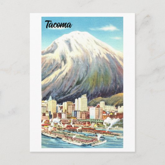 ワシントンヴィンテージのタコマの景色 ポストカード (正面)