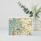 ワシントンヴィンテージの地図 ポストカード (スタンド正面)