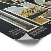 ワシントンヴィンテージ旅行はがき復元 ポスター (角)