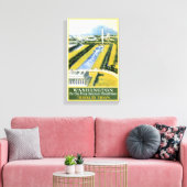 ワシントンヴィンテージ旅行ポスター復元 キャンバスプリント (インサイチュ (リビング))