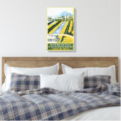 ワシントンヴィンテージ旅行ポスター復元 キャンバスプリント (インサイチュ (寝室))