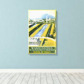 ワシントンヴィンテージ旅行ポスター復元 キャンバスプリント (インサイチュ (ウッドフロア))