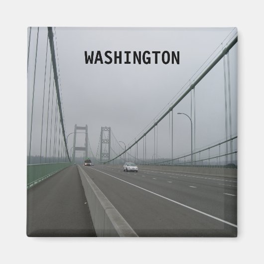 ワシントンヴィンテージ旅行観光客追加 マグネット (正面)