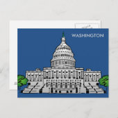 ワシントンヴィンテージ旅行観光広告 ポストカード (正面/裏面)