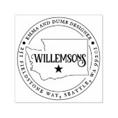 ワシントン住所スタンプ セルフインキングスタンプ (デザイン)