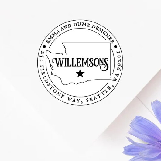 ワシントン住所スタンプ セルフインキングスタンプ