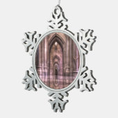 ワシントン国家大聖堂の反射 スノーフレークピューターオーナメント (右)