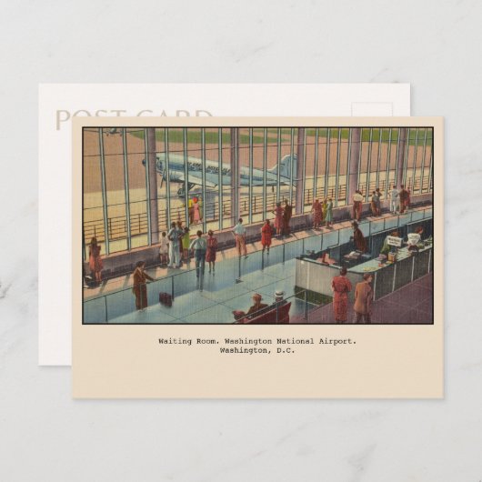 ワシントン国立空港ワシントンD.C. ポストカード (正面/裏面)