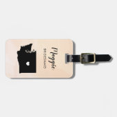 ワシントン地図ラゲージタグ、ウェディングパーティーへようこそ ラゲッジタグ (正面横)