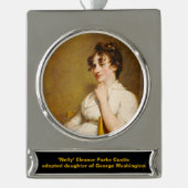 ワシントン大統領のネリー孫 シルバープレートバナーオーナメント (正面)