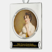 ワシントン大統領のネリー孫 シルバープレートバナーオーナメント (左)