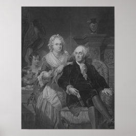 ワシントン大統領アットホーム ポスター