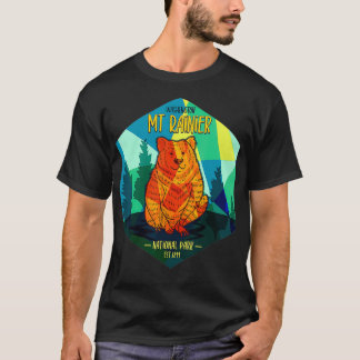 ワシントン山レイニアナショナルパークティーズBear H Tシャツ