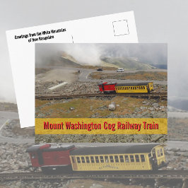 ワシントン山歯車鉄道の列車写真 ポストカード