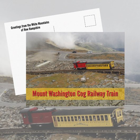 ワシントン山歯車鉄道の列車写真 ポストカード