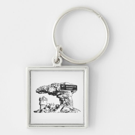 ワシントン山首脳会議標識 キーホルダー (正面)