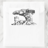 ワシントン山首脳会議標識 長方形シール (バッグ)