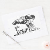 ワシントン山首脳会議標識 長方形シール (封筒)