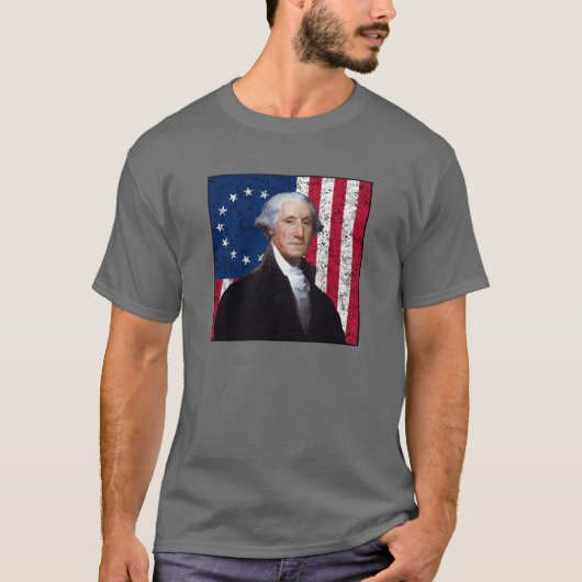 ワシントン州および米国旗 Tシャツ (正面)