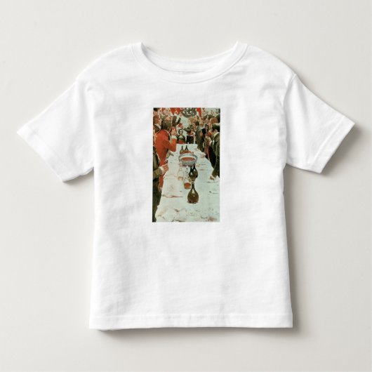 ワシントン州からのGenetのイラストレーションへの宴会 トドラーTシャツ (正面)