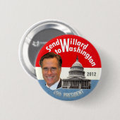 ワシントン州にWillardを差し向けて下さい 缶バッジ (正面&裏面)
