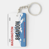 ワシントン州のカスタムなナンバープレートのkeychain キーホルダー (裏面)