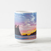 ワシントン州のサンセット時のセカンドビーチ コーヒーマグカップ (中央)