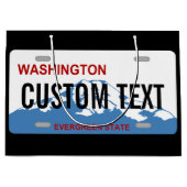 ワシントン州のナンバープレートのカスタムのgiftbag ラージペーパーバッグ (正面)