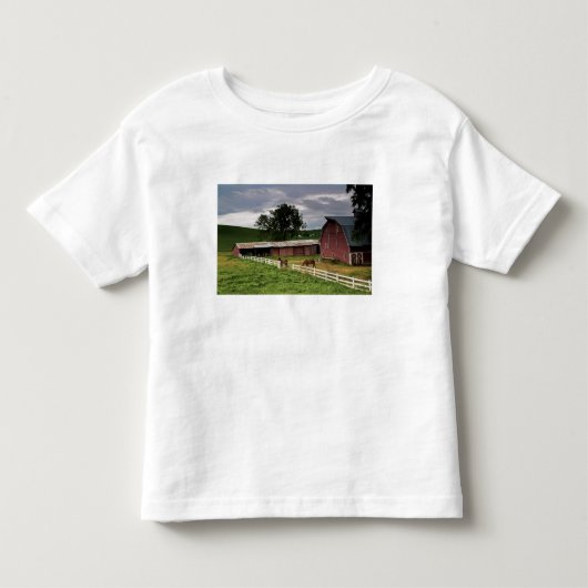 ワシントン州のパルース農場地域を走る 4 トドラーTシャツ (正面)