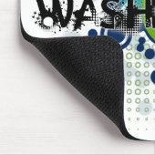 ワシントン州のモダンでグランジなハーフトーンのマウスパッド マウスパッド (コーナー)