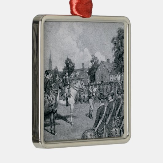 ワシントン州の前の宣言を読むこと メタルオーナメント (右)