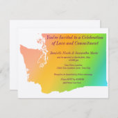 ワシントン州の州のプライド 招待状 (正面/裏面)