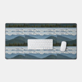 ワシントン州の常緑の山々 - カスケード山脈 デスクマット (キーボード&マウス)