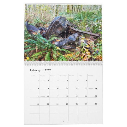 ワシントン州の断念された車 カレンダー (2月 2026)