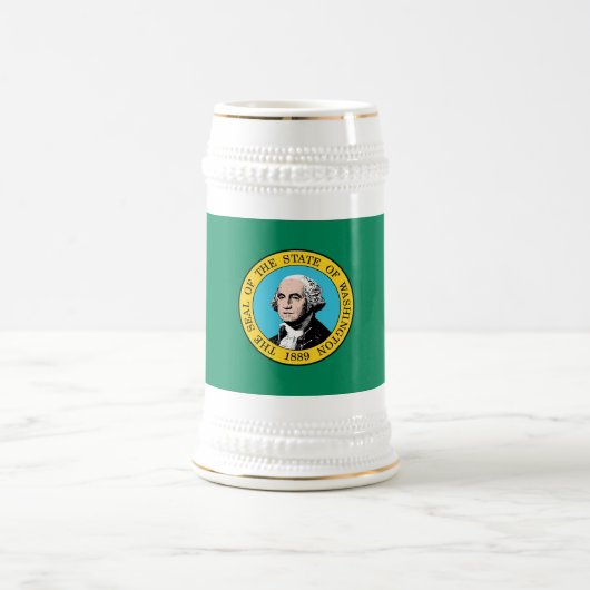ワシントン州の旗 ビールジョッキ (中央)