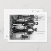 ワシントン州の漁師とドックのサケ ポストカード (正面/裏面)