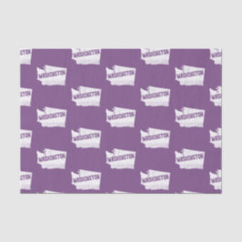 ワシントン州の白の家のヴィンテージの地図のシルエット 薄葉紙