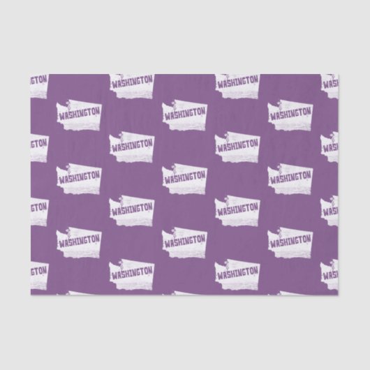 ワシントン州の白の家のヴィンテージの地図のシルエット 薄葉紙 (正面)