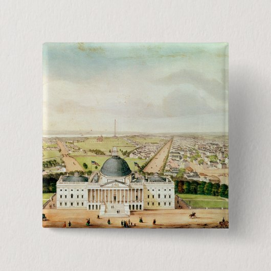 ワシントン州の眺め 缶バッジ (正面)