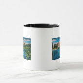 ワシントン州の秋山と写真湖 マグカップ (中央)