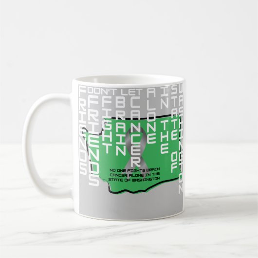 ワシントン州の脳がん啓発 コーヒーマグカップ (左)