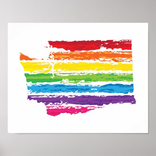 ワシントン州の色彩画 ポスター (正面)