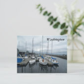 ワシントン州の郵便はがきのボート ポストカード (スタンド正面)