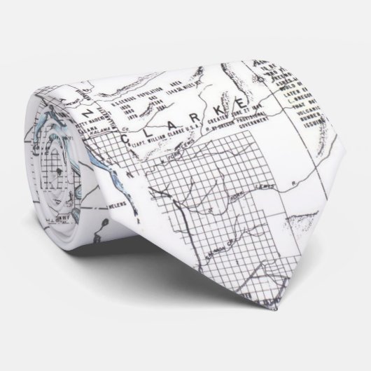 ワシントン州の領域のタイの歴史的な地図 ネクタイ (ロール)
