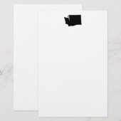 ワシントン州の黒と白 便箋 (正面/裏面)