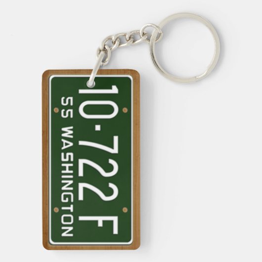 ワシントン州の1955年のヴィンテージのナンバープレートKeychain キーホルダー (裏面)