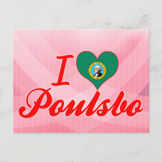 ワシントン州のI Love Paulsbo ポストカード